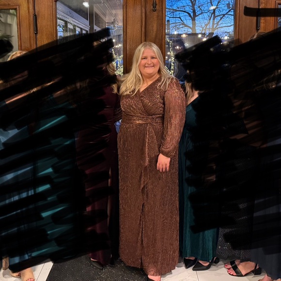 R&M Richards Dresses & Skirts - R&M Richards Shimmering Brown Evening Gown